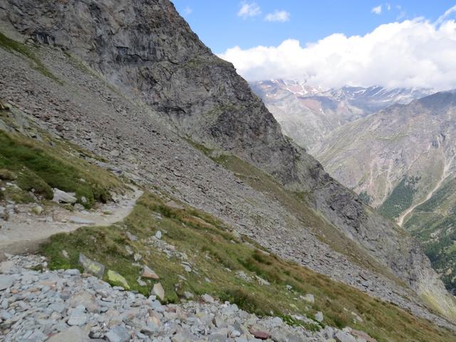 dort vorne ist die nächste ausgesetzte Stelle erkennbar