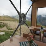 Blick aus dem Fesnter vom sehr schönen Restaurant vom Hotel Belalp