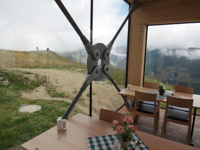 Blick aus dem Fesnter vom sehr schönen Restaurant vom Hotel Belalp