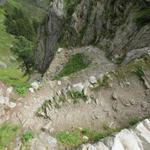 beim sogenannten "Steiglen". Kunstvoll wurde der Weg im Fels erbaut