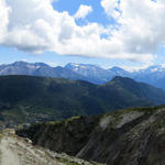 schönes Breitbildfoto mit Blick Richtung Aletschgletscher und Riederalp
