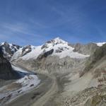 Blick auf das Aletschhorn und Oberaletschgletscher