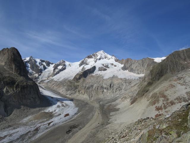 Blick auf das Aletschhorn und Oberaletschgletscher