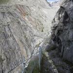 es geht wieder in die Schlucht vom Oberaletschgletscher