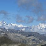 Blick in die Berner Alpen. In der Bildmitte sieht man sogar den Mönch