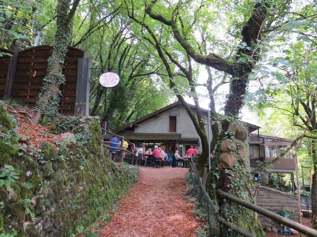 im Grotto Fossati kurz nach Meride haben wir ein Glas Weisswein getrunken