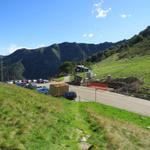 Blick zurück auf den Parkplatz auf der Alpe di Neggia 1395 m.ü.M.