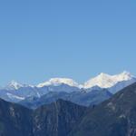 Blick auf das Allalinhorn, Alphubel, Täschhorn und Dom