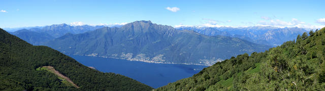 schönes Breitbildfoto mit dem Lago Maggiore und den Gridone