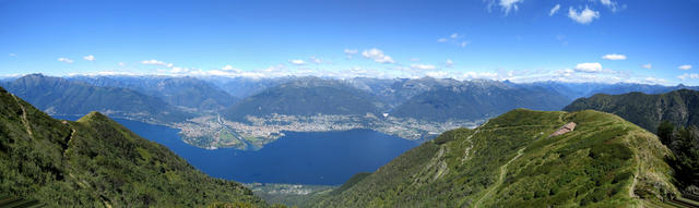 super schönes Breitbildfoto vom Monte Gambarogno aus gesehen