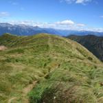 wir haben Punkt 1687 m.ü.M. auf dem Grat vom Monte Gambarogno erreicht