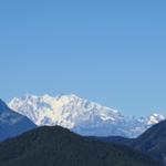 bei Testin 1422 m.ü.M. konnten wir sogar das Monte Rosa Massiv bestaunen