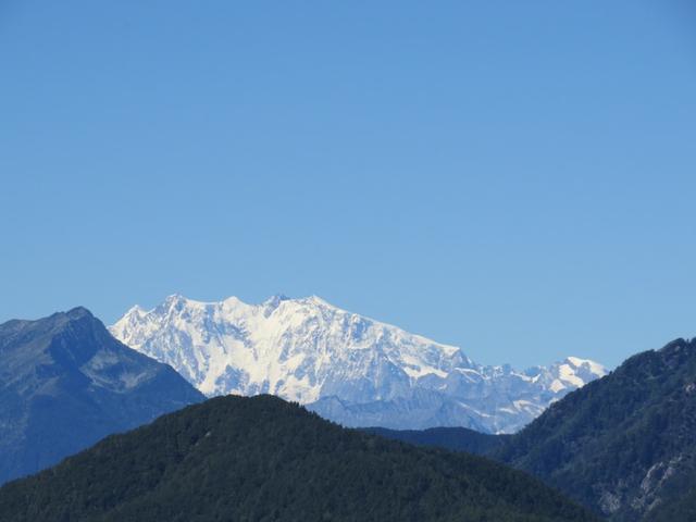 bei Testin 1422 m.ü.M. konnten wir sogar das Monte Rosa Massiv bestaunen