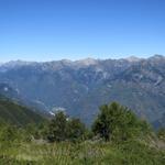 Blick hinunter ins Valle Maggia