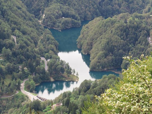 Blick auf den Stausee Lago di Palagnedra