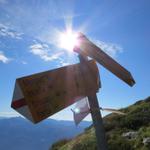 bei der Weggabelung Punkt 1740 m.ü.M. kurz unterhalb vom Rifugio Al Legn