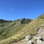 Blick hinauf zur Bocchetta di Valle