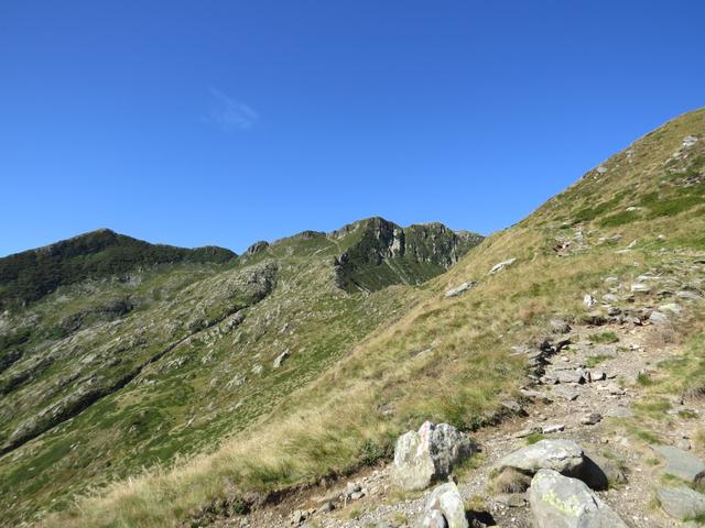 Blick hinauf zur Bocchetta di Valle