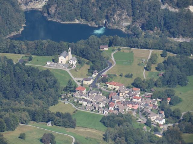 Blick auf Palagnedra und den Lago di Palagnedra