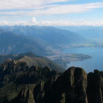 super schönes Breitbildfoto mit dem Pizzo Ruscada, Gridone und der Lago Maggiore