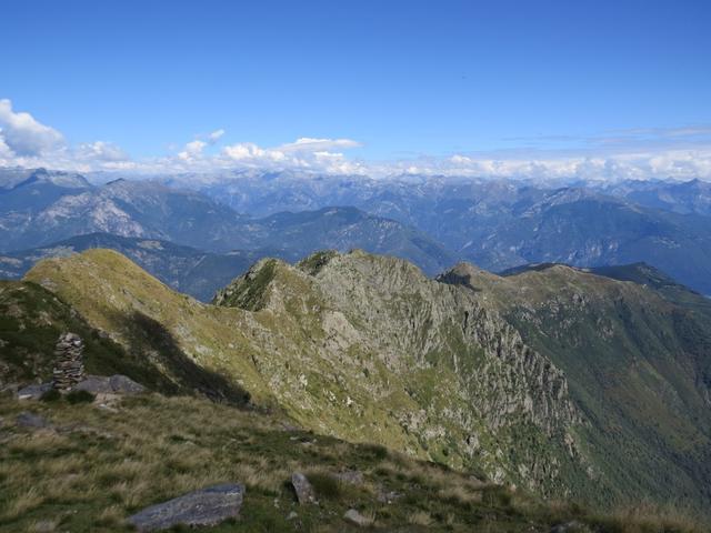 Blick hinüber zum Pizzo Leone. Dort oben waren wir auch schon