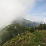 Blick Richtung Pizzo Ruscada. Wir hoffen das das Wetter nicht schlechter wird