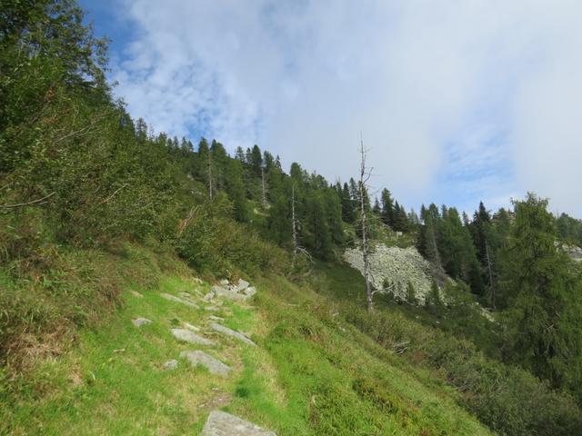 erst kurz vor Cappellone wird der Weg markant steiler