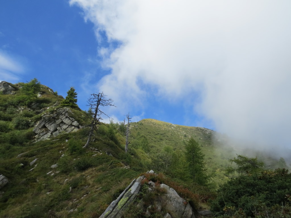 Blick hinauf zum Pizzo Ruscada