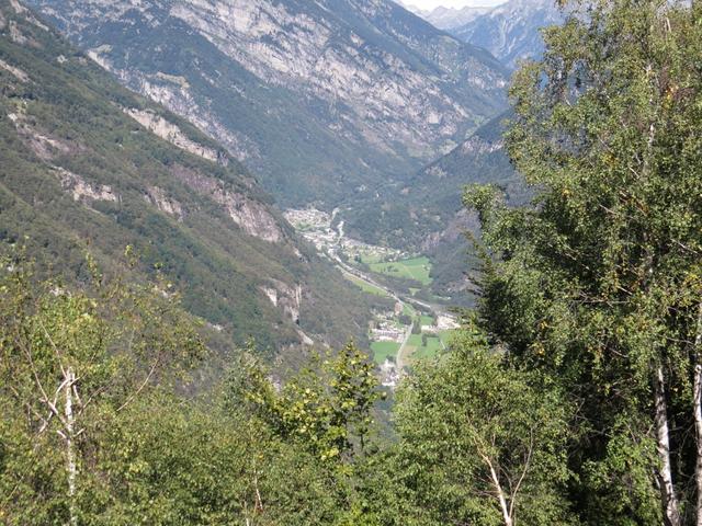 Blick ins Valle Maggia, Cevio und Bignasco