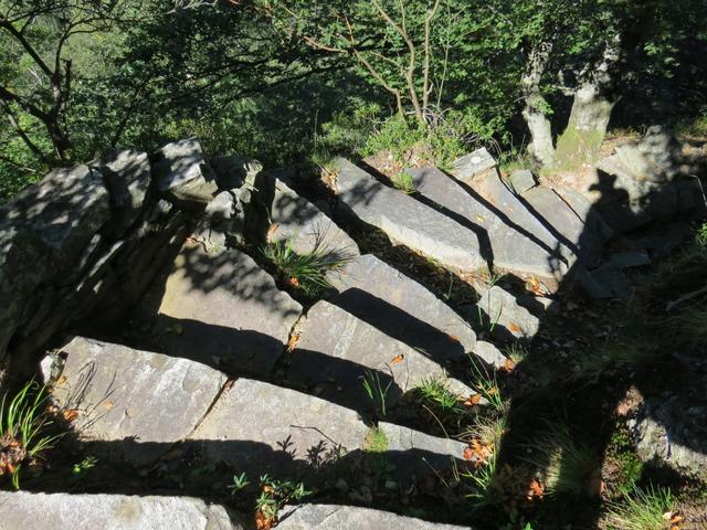 auch auf diesem Weg wurden unzählige Treppen aus Granit verlegt