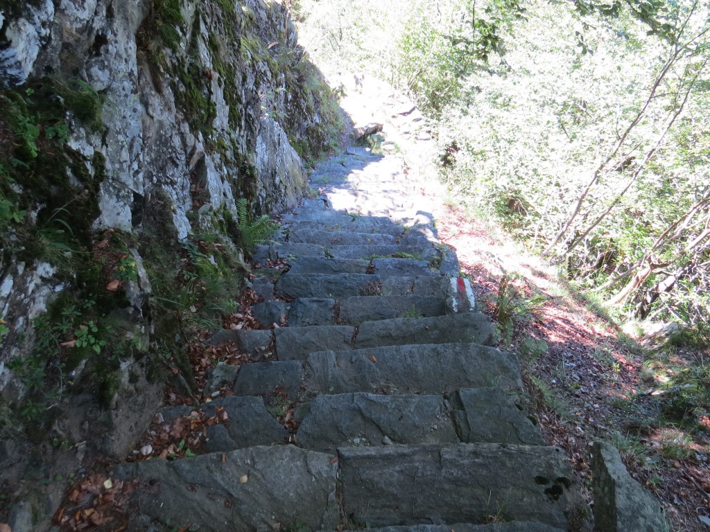 ohne Treppen könnte man hier kein Weg bauen. Es geht zu steil abwärts