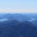 Blick nach Lugano mit Lago di Lugano. In der Bildmitte der San Salvatore