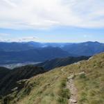 Blick über die Magadinoebene nach Lugano