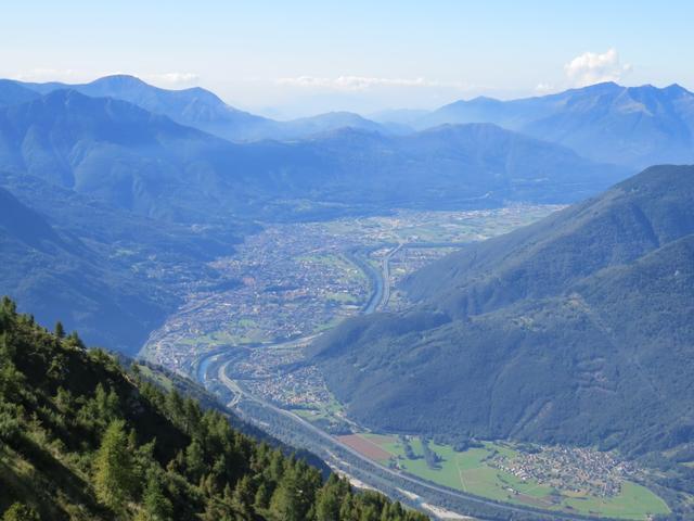 Tiefblick auf Bellinzona