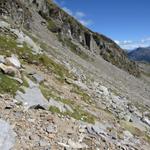 bei Punkt 2362 m.ü.M. zweigt nun rechts ein Bergpfad ab