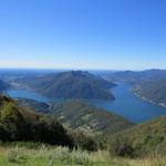 Blick auf den Lago di Lugano. In der Mitte der Monte San Giorgio. Dort oben waren wir auch schon