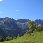 Blick auf der gegenüberliegender Talseite des Val Chironico