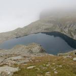 Blick von der Bassa del Barone hinunter zum Lago Barone