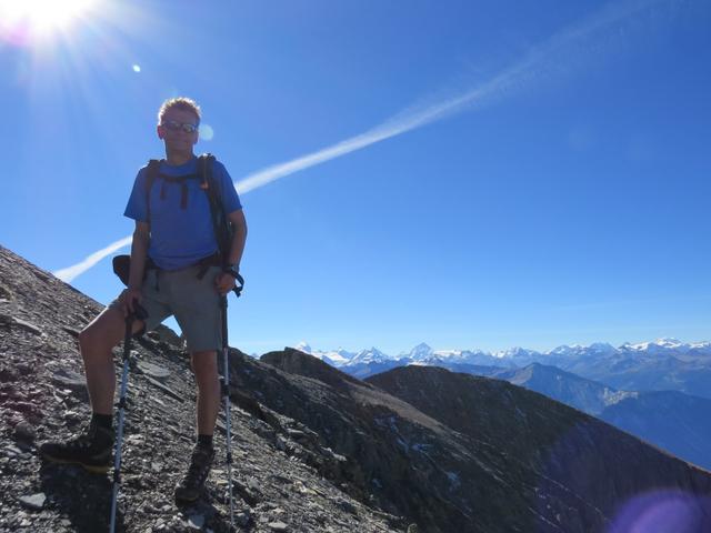 Franco ist von der Aussicht überwaltigt