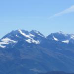 Blick zum Fletschhorn, Lagginhorn und Weissmies