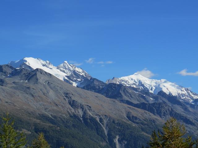 Blick Richtung Fletschhorn, Lagginhorn und Weissmies