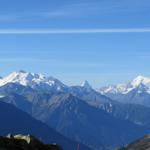 Blick Richtung Albhubel, Mischabel-Massiv, Matterhorn und Weisshorn