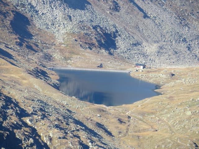 Blick zum Märjelensee. Dort haben wir als wir auf das Eggishorn gingen, eine Pause eingelegt