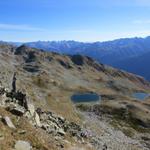 Blick auf die kleinen Bergseen Wirbulsee, Lengsee und Mittelsee