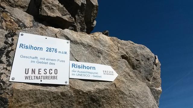 das Risihorn befindet sich in der UNESCO Weltnaturerbe Aletsch-Bietschhorn Gebiet