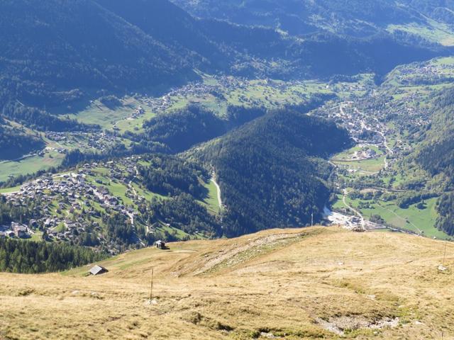 Blick auf Fiesch und das Rhonetal