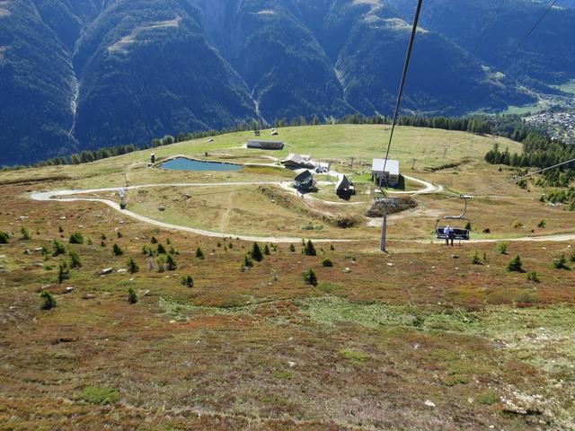 Blick auf die Mittelstation von Flesche