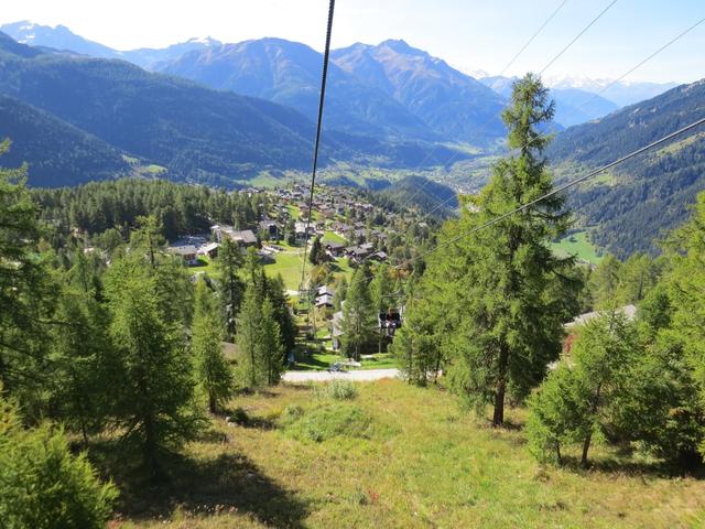 ... und sind danach mit der Sesselbahn weiter nach Bellwald gefahren