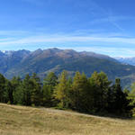 schönes Breitbildfoto bei Sänntum Bord aufgenommen, mit Blick ins Matter- und Saasertal