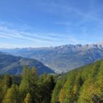 ein letzter Blick in das Rhonetal. Eine super schöne Rundwanderung geht zu Ende